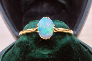 Antique Opal Solitaire Ring