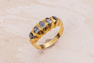 Vintage Thai Black Diamond Ring