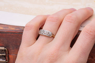 Victorian Diamond Half Hoop Ring