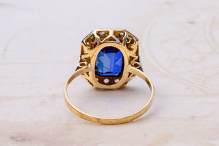 Art Deco Sapphire Cluster Ring