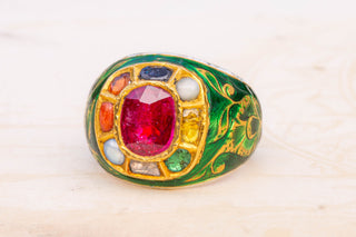 Antique Indian Navaratna Ring