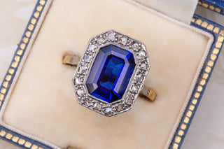 Art Deco Sapphire Cluster Ring