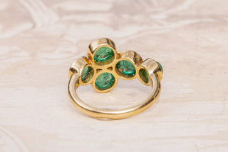 Vintage Emerald Cross Ring