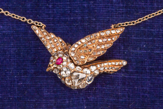 Georgian Diamond Dove Necklace