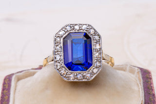 Art Deco Sapphire Cluster Ring