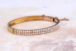 Victorian Seed Pearl Bangle