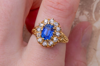 Victorian Sapphire and Diamond Cluster