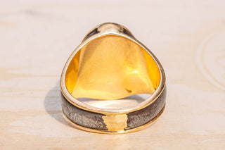 Portuguese Steel and Gold Signet