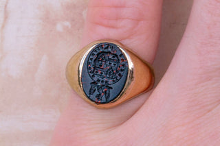 Victorian Bloodstone Coat of Arms Signet