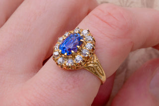 Victorian Sapphire and Diamond Cluster