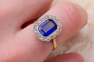 Art Deco Sapphire Cluster Ring