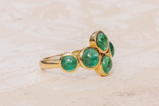 Vintage Emerald Cross Ring