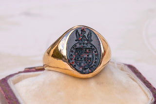 Victorian Bloodstone Coat of Arms Signet