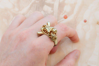 Heavy Vintage Erotic Ring