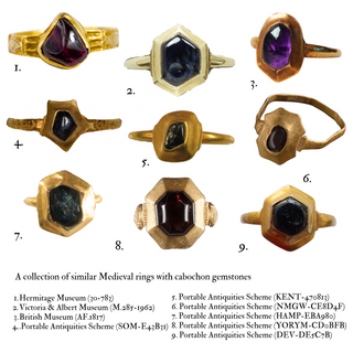 Scarce Medieval Garnet Ring