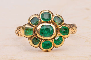 17th Century Gold Emerald Ring