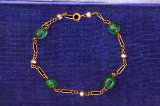 French Vintage Emerald Bracelet