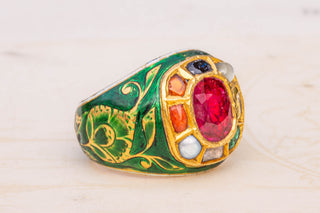 Antique Indian Navaratna Ring