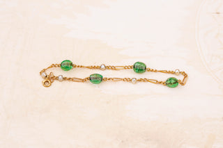 French Vintage Emerald Bracelet