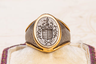 Portuguese Steel and Gold Signet