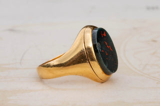 Victorian Bloodstone Locket Signet Ring