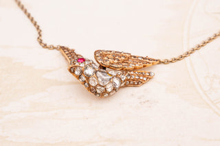 Georgian Diamond Dove Necklace