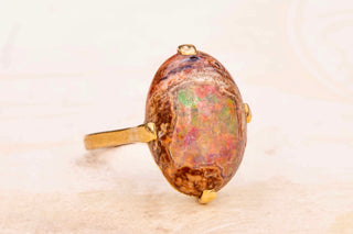 Antique Matrix Opal Solitaire