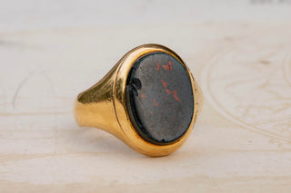 Victorian Bloodstone Locket Signet Ring