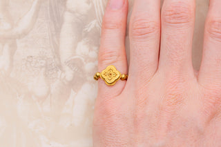 Ancient Javanese Gold Lotus Ring