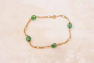 French Vintage Emerald Bracelet