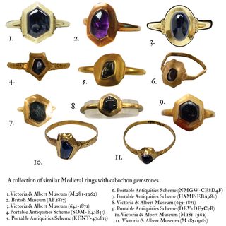 Medieval Sapphire “Pie-Dish” Ring