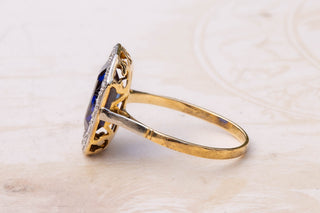 Art Deco Sapphire Cluster Ring