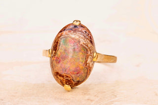 Antique Matrix Opal Solitaire