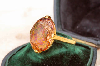 Antique Matrix Opal Solitaire