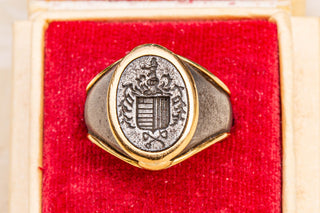 Portuguese Steel and Gold Signet