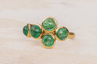 Vintage Emerald Cross Ring