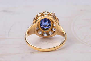 Victorian Sapphire and Diamond Cluster