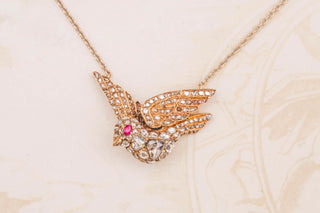 Georgian Diamond Dove Necklace