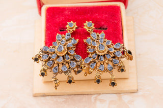 Siam Black Diamond Earrings