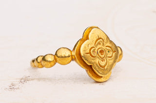 Ancient Javanese Gold Lotus Ring