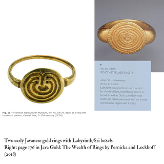 Ancient Javanese Labyrinth Ring