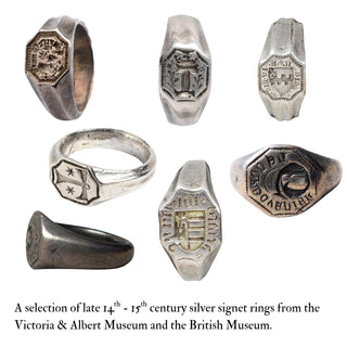 Late 15th-Century Silver Signet Ring of the Noble Duhamel Family, France, c.1480