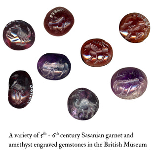 Sassanian Gold and Amethyst Intaglio Ring, c. 6th Century A.D.