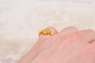 Ancient Javanese Gold Lotus Ring