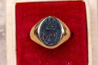 Victorian Bloodstone Coat of Arms Signet