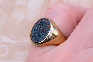 Victorian Bloodstone Coat of Arms Signet