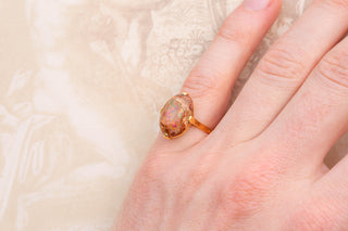 Antique Matrix Opal Solitaire