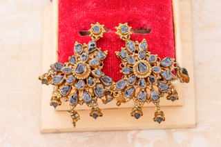 Siam Black Diamond Earrings