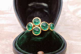 Vintage Emerald Cross Ring