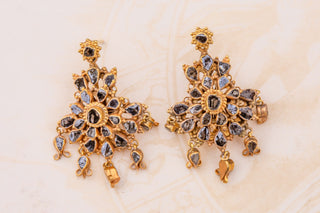 Siam Black Diamond Earrings